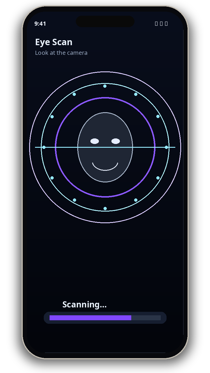 AURIX eye scan interface